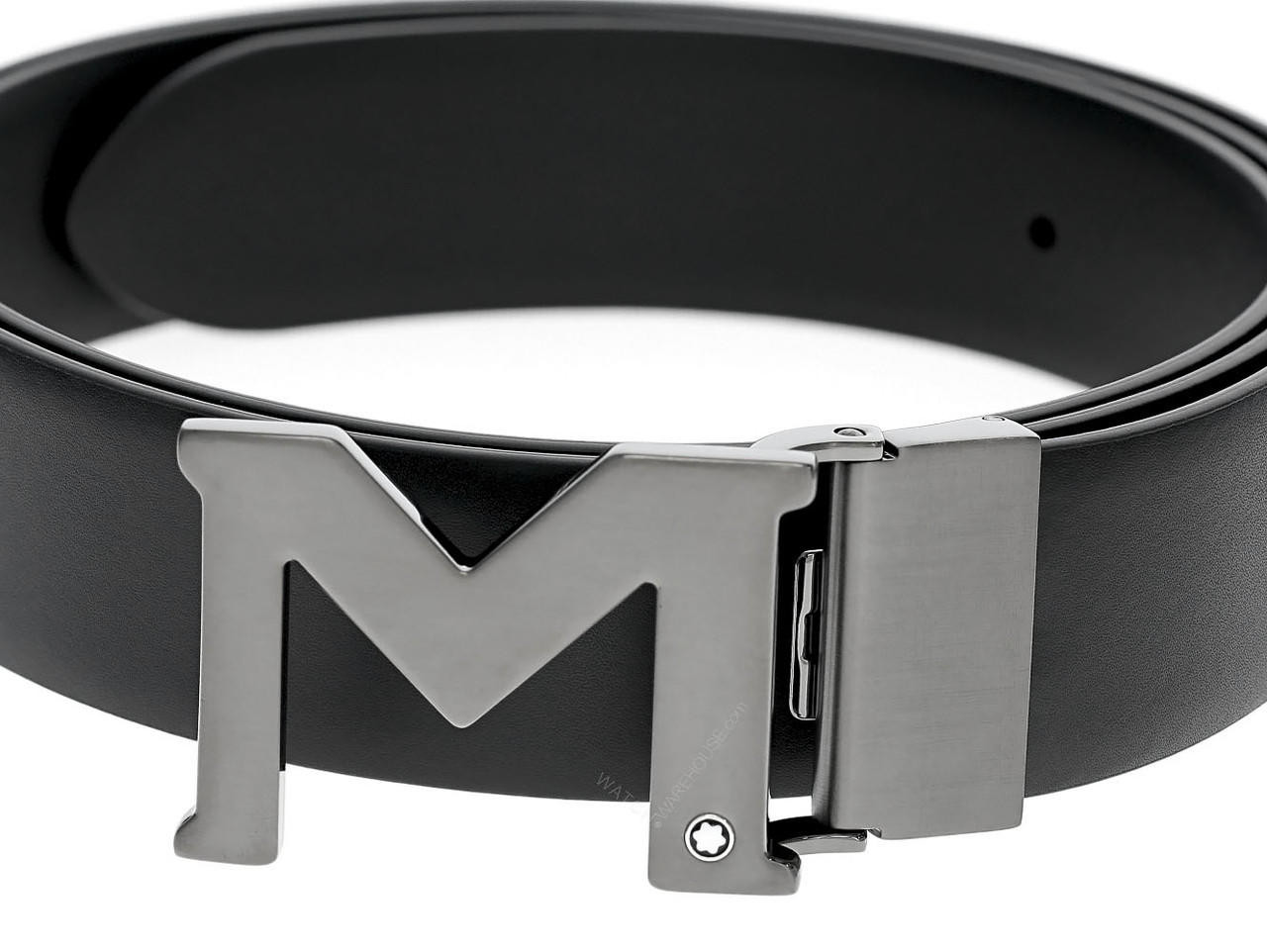  GELTDN M Letter White Leather Belt Male Black Automatic Buckle  Cowhide Leather Men Belt (Color : A, Size : 110cm) : Clothing, Shoes &  Jewelry
