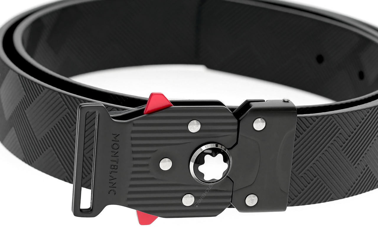 MONTBLANC ベルト MONTBLANC M Buckle 35MM Black Reversible Genuine Leather Belt