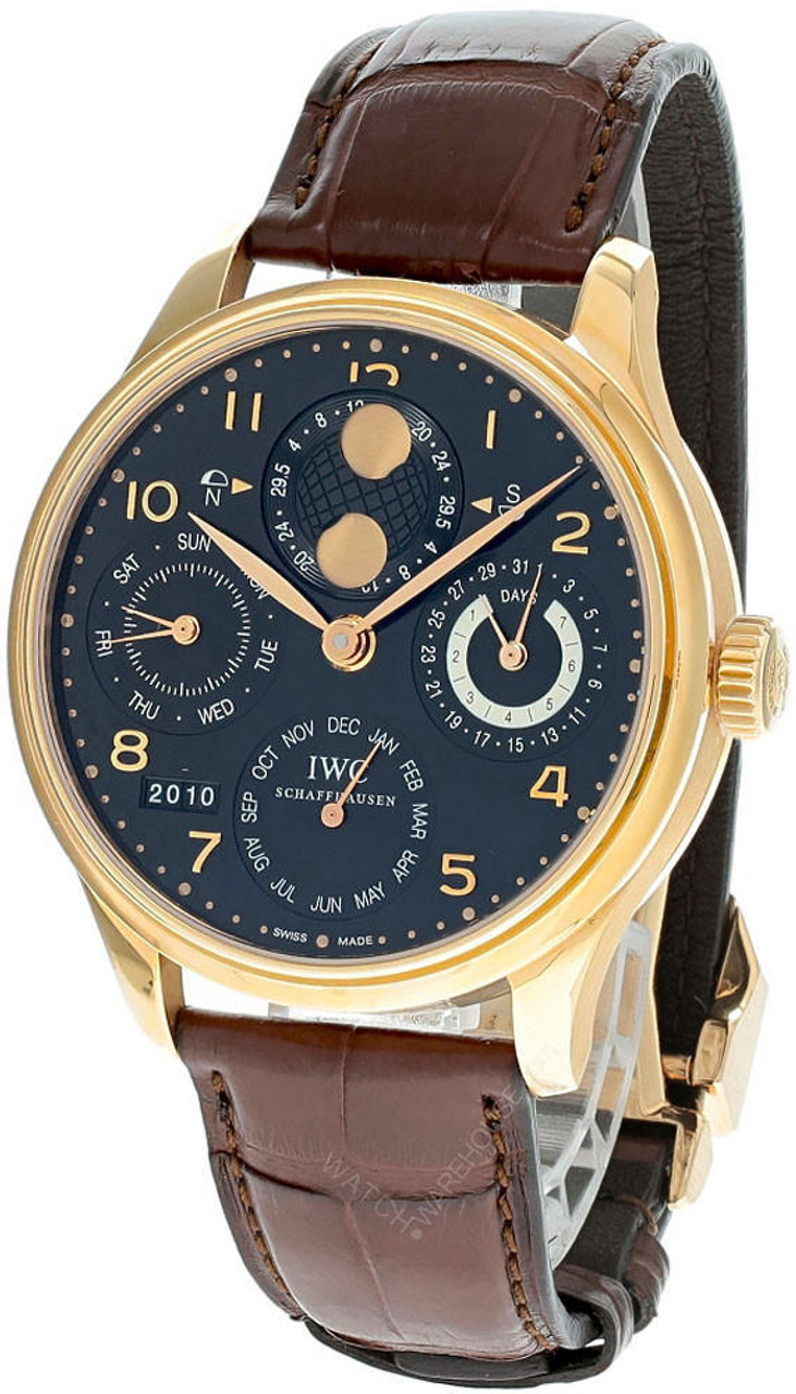 IWC Portuguese Perpetual Calendar AUTO Leather Men s Watch