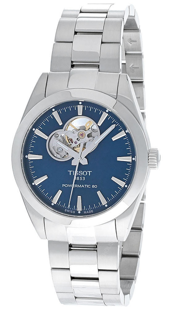 TISSOT Gentleman Open Heart 40MM BLU Dial Men's Watch T127