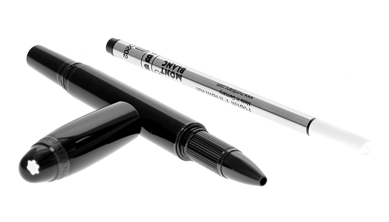 GUCCI BLACK RESIN AND METAL BALLPOINT PEN