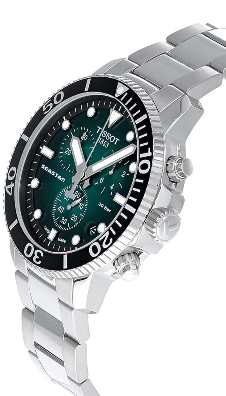 TISSOT Seastar 1000 45MM Quartz CHRONO SS Men's Watch T120.417.11.091.01