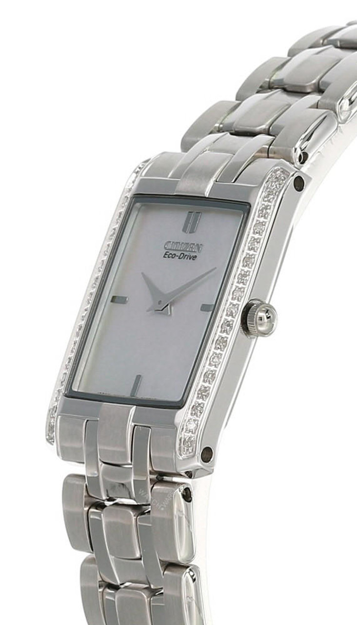 CITIZEN Stiletto Eco Drive MOP Dial SS Women's Watch EG3170-54D