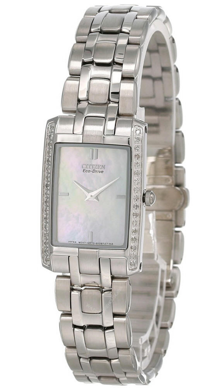 CITIZEN Stiletto Eco Drive MOP Dial SS Women s Watch EG3170 54D