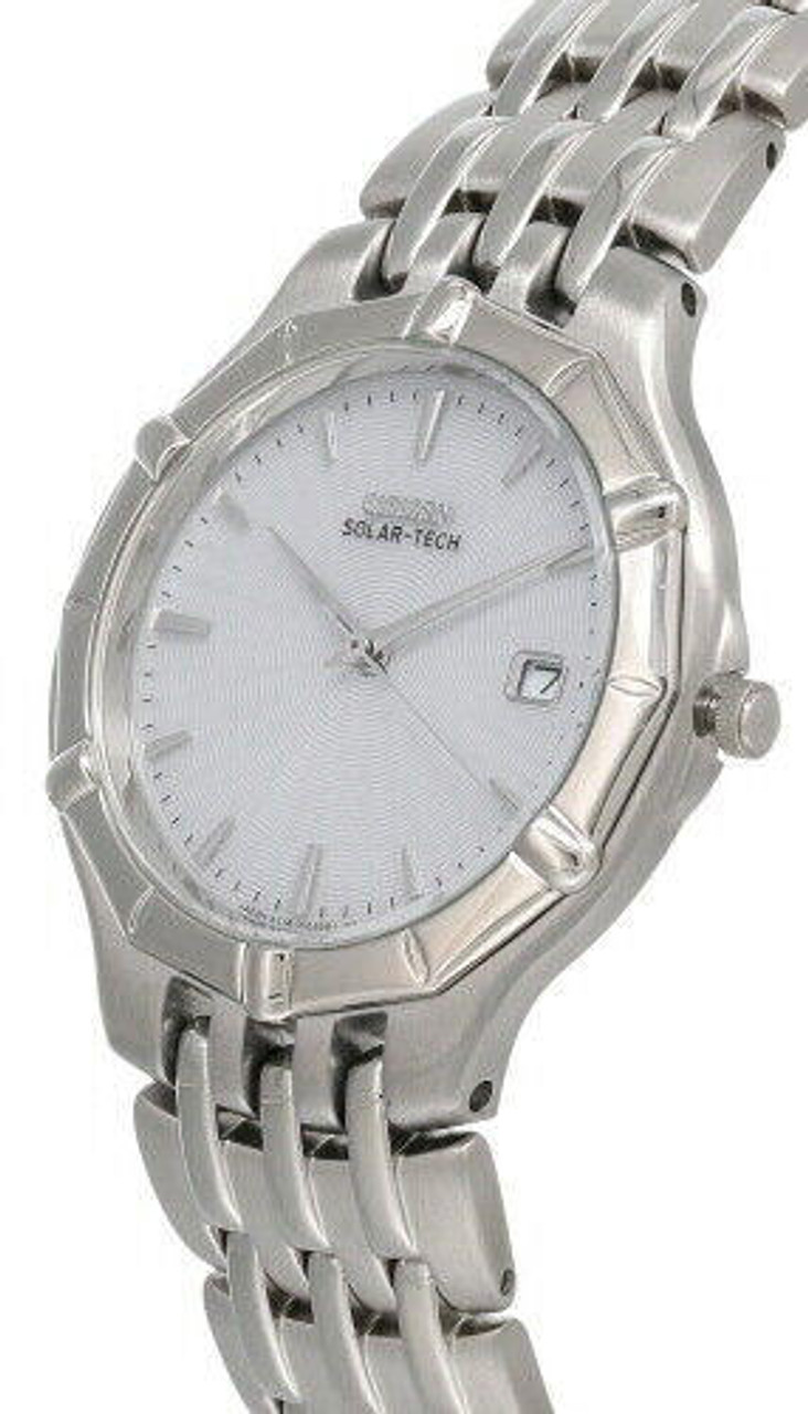 CITIZEN Solar-Tech White Dial Stainless Steel Men's Watch AP8080-57A