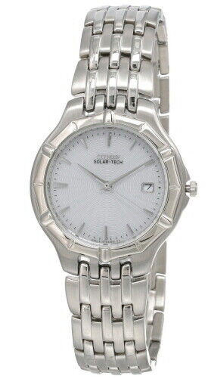 CITIZEN Solar-Tech White Dial Stainless Steel Men's Watch AP8080-57A