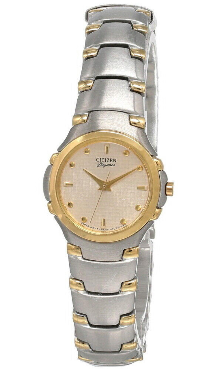 Citizen Elegance Gold Dial Stainless Steel Women's Watch