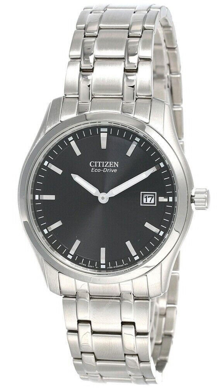 CITIZEN Eco-Drive Black Dial S-steel Men's Watch AU1040-59E