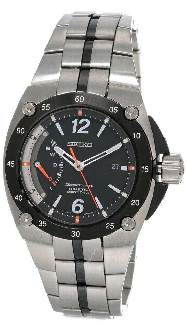 Seiko Sportura Kinetic Direct Drive SS Men's Watch SRG005