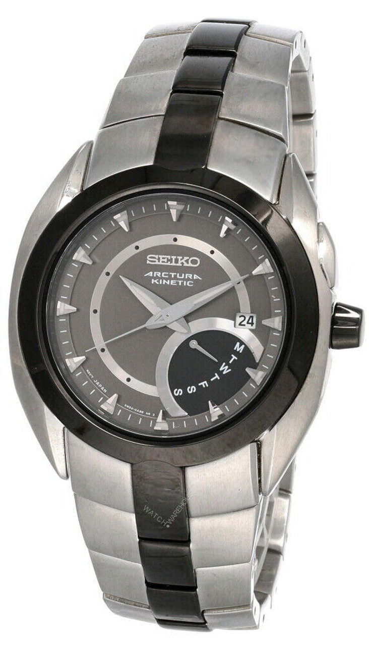 Seiko Arctura Kinetic Black Dial SS Bracelet Men's Watch SRN017 | Fast &  Free US Shipping | Watch Warehouse