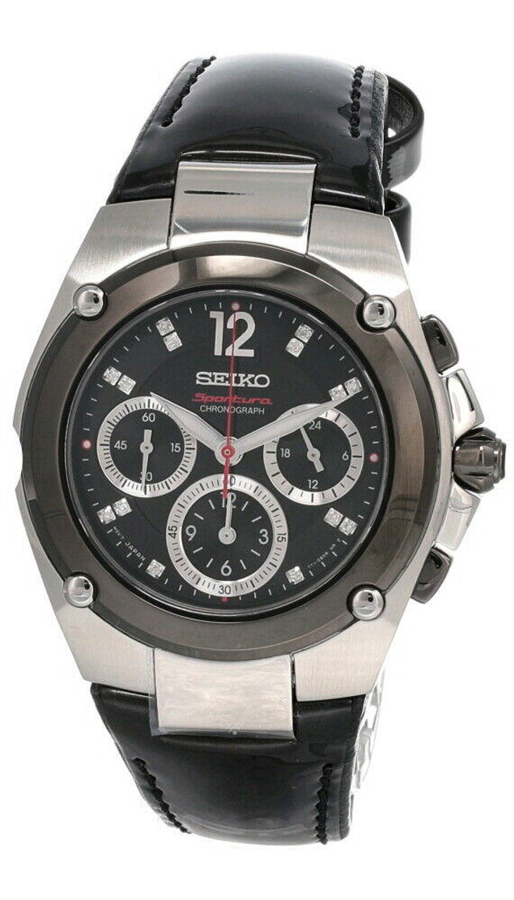 Seiko sportura shop black