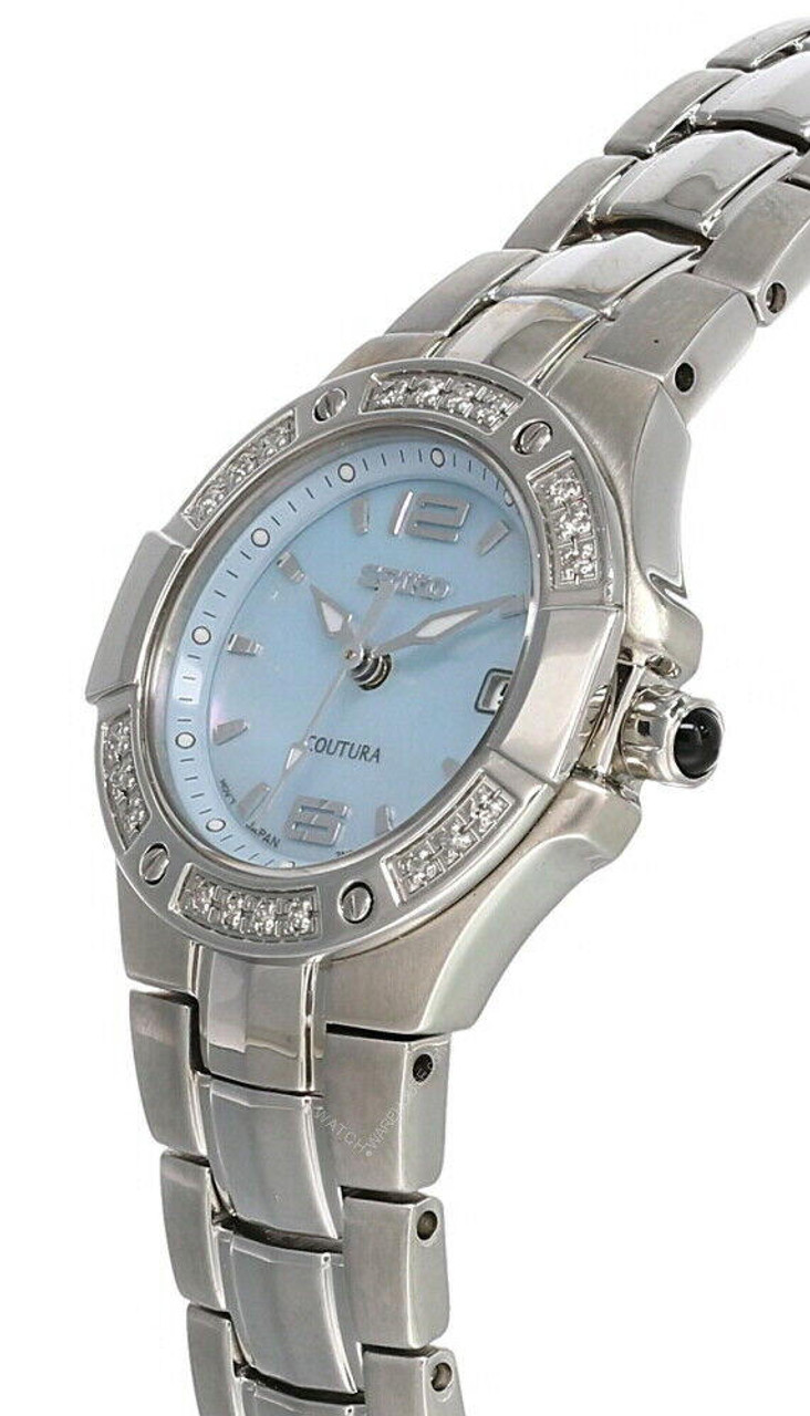 Seiko Coutura 26MM Blue MOP Dial S-Steel Bracelet Women's Watch SXD693 |  Fast & Free US Shipping | Watch Warehouse