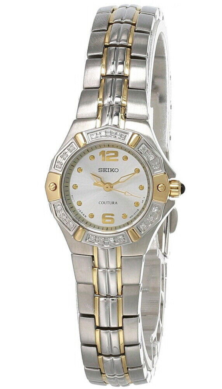 Seiko Coutura Silver Dial Stainless Steel Women's Watch SUJE83