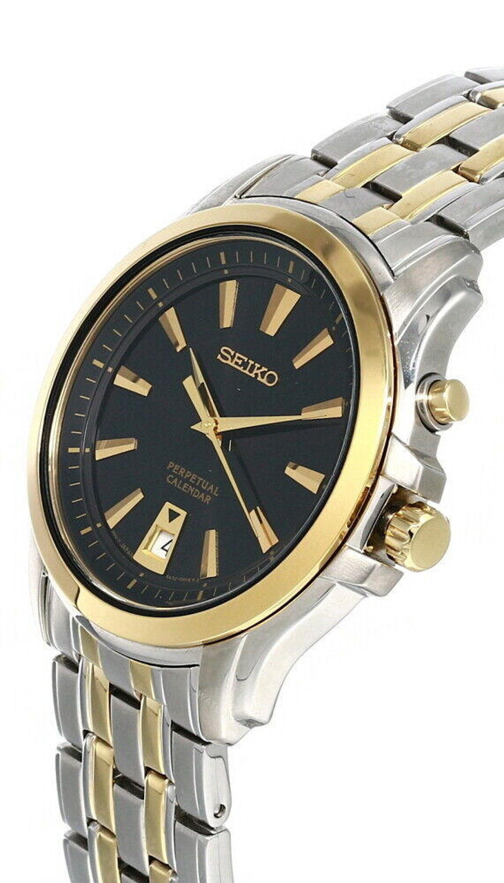 Black Dial 39MM Two-tone SS Men's SNQ120 | Fast & Free Shipping | Watch Warehouse