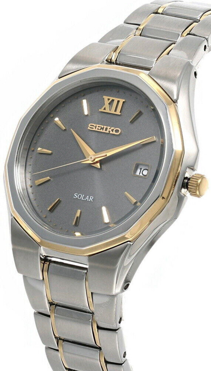 Seiko Gray Dial 37MM Two-tone SS Men's Watch SNE166