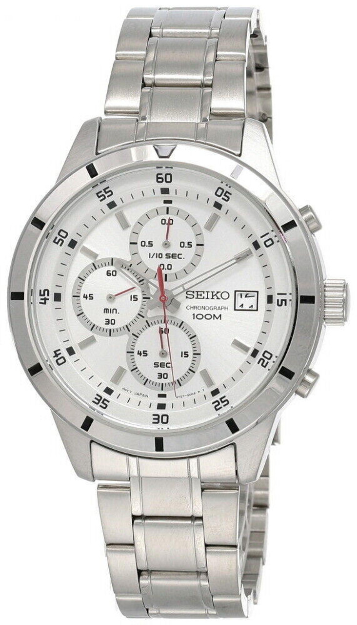 strøm halstørklæde Mus Seiko Chronograph Silver Dial 43MM S-Steel Men's Watch SKS573 | Fast & Free  US Shipping | Watch Warehouse