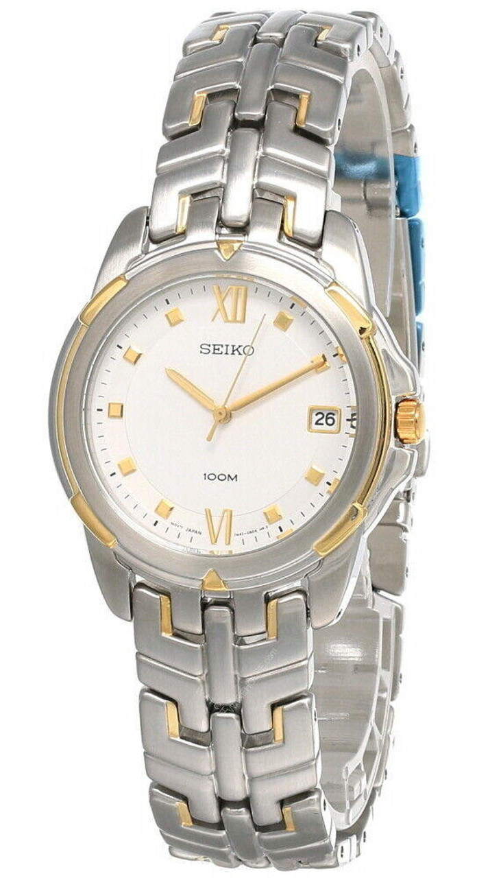New Seiko White Dial Two-tone S-Steel Men's Watch SGE778P1