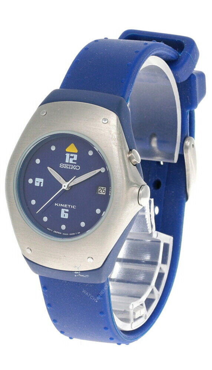 SEIKO Blue Dial Rubber Strap Unisex Watch SWP313