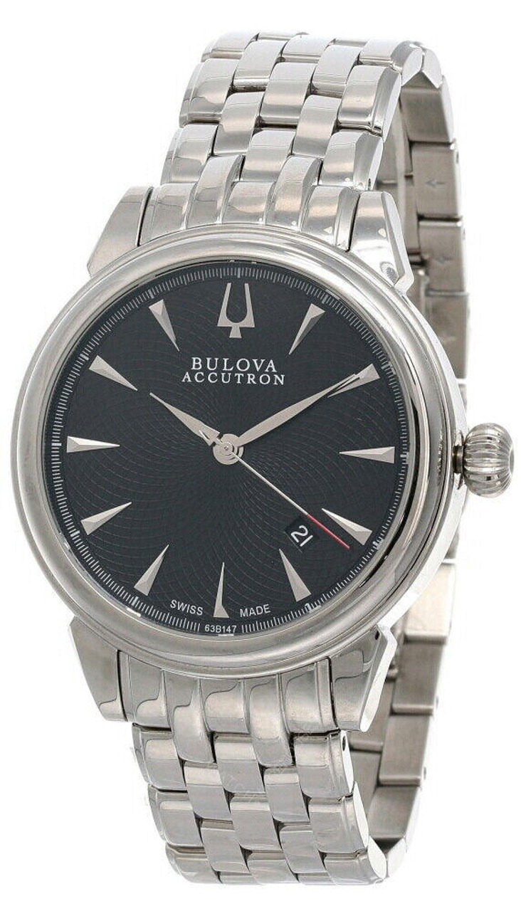 Bulova Crystal Mens Automatic Crystal Accent Gray Stainless Steel Bracelet  Watch 98a293 - JCPenney