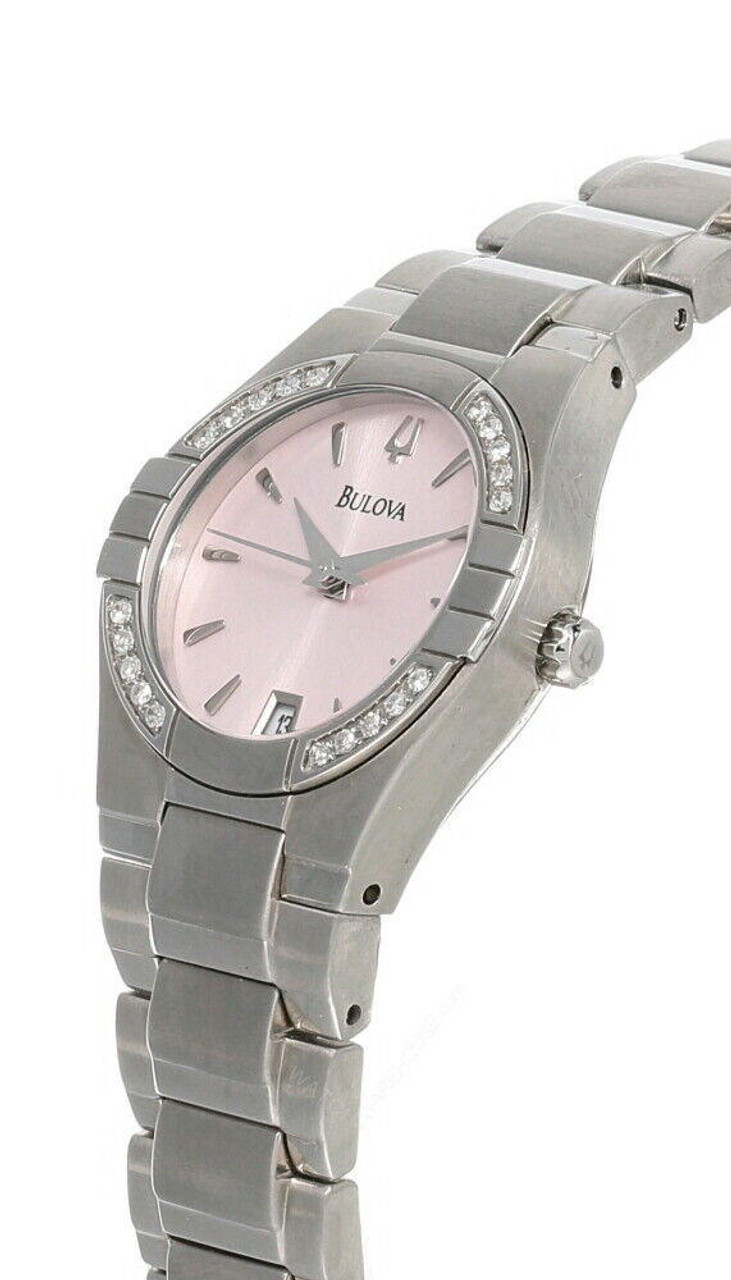 Bulova Light Pink Dial Stainless steel Women's Watch 96R17