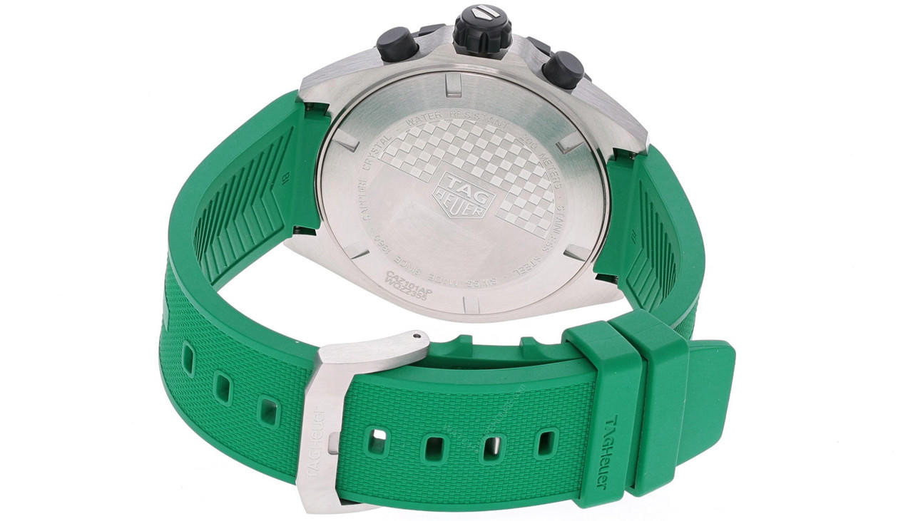 TAG HEUER Formula 1 Quartz CHRONO 43MM Green Rubber Men's Watch