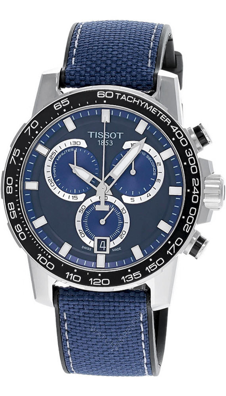 TISSOT Supersport CHRONO 45.5MM Blue Textile Men's Watch T1256171705103