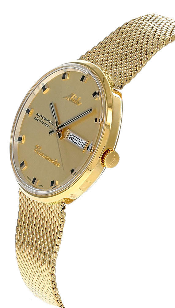 MIDO Commander 1959 37MM Yellow Gold Dial Men's Watch M8429.3.22