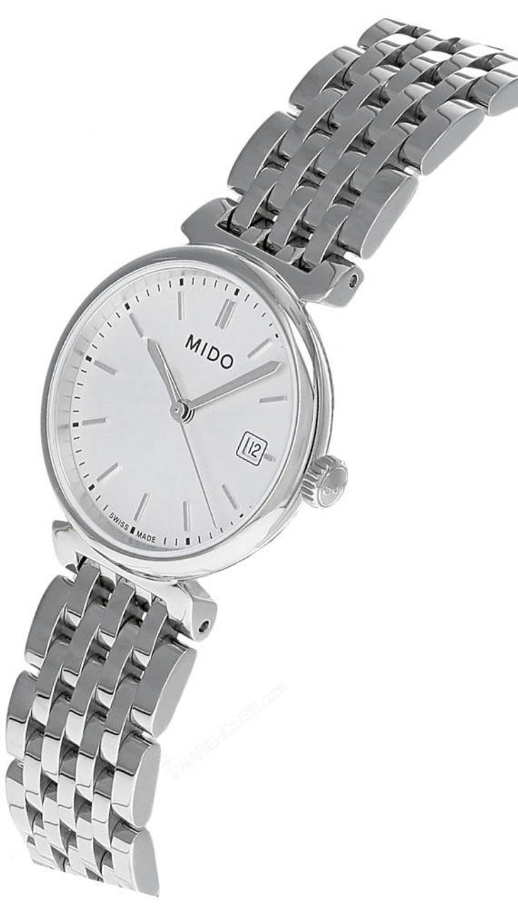 MIDO Dorada 25MM Quartz SS Silver Dial Women's Watch M033.210.11.031.00, Fast & Free US Shipping