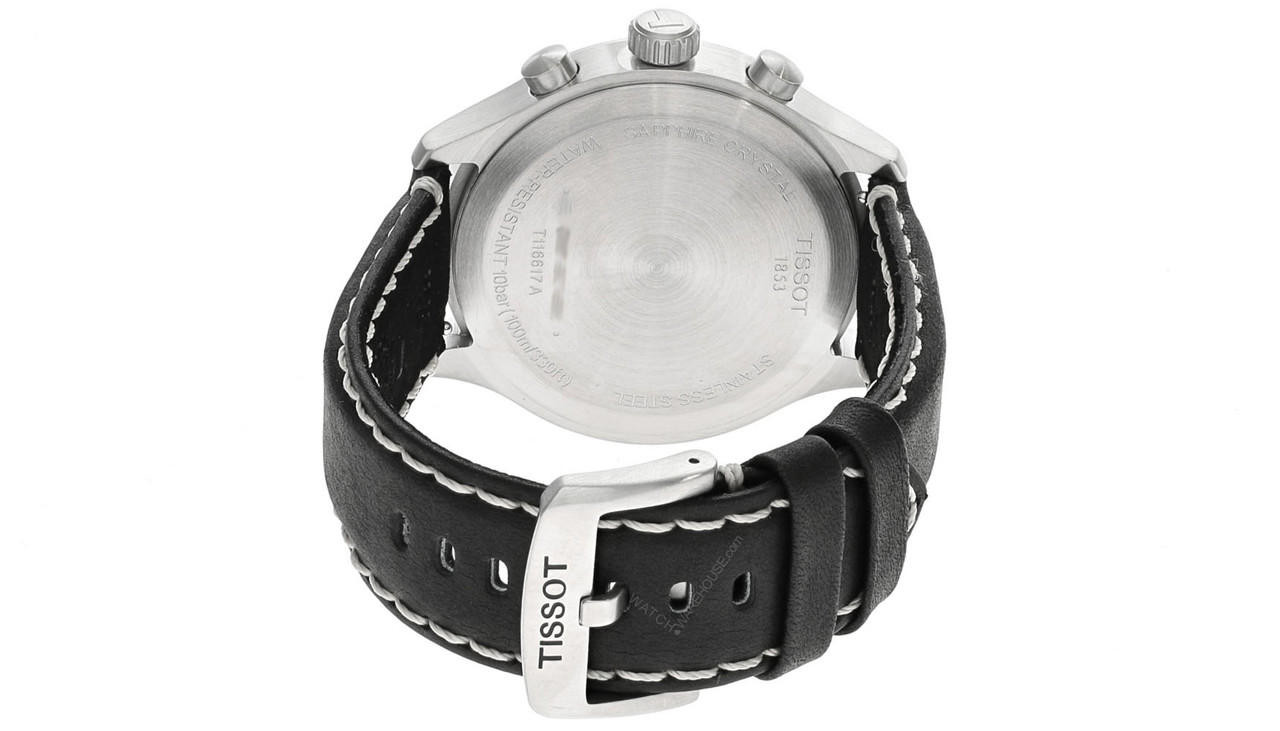 TISSOT CHRONO XL 45MM Anthracite Dial Leather Men's Watch T116
