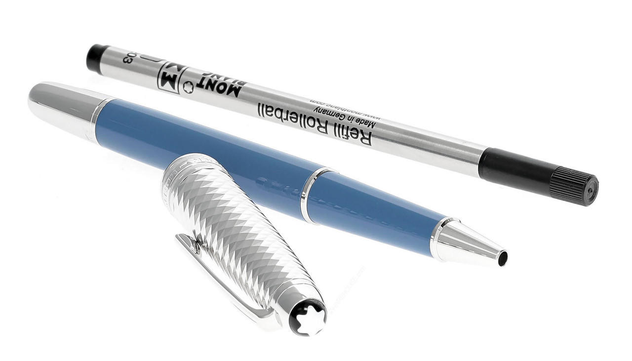MONTBLANC Meisterstuck Glacier Doue Blue Rollerball Pen 129404