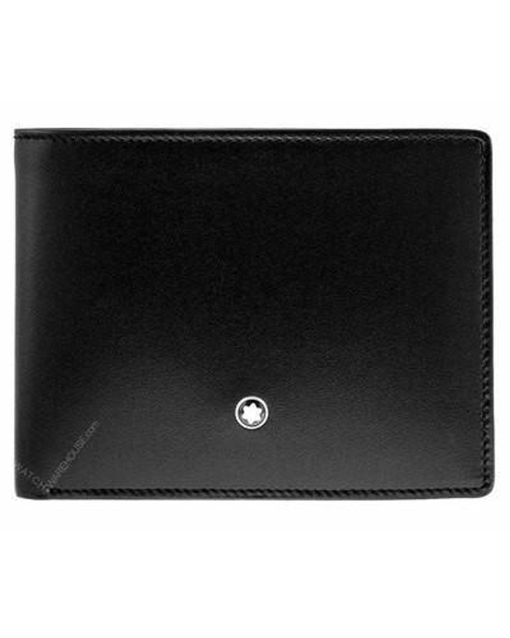 Montblanc Sartorial Black Leather Wallet with Money Clip 6 CC