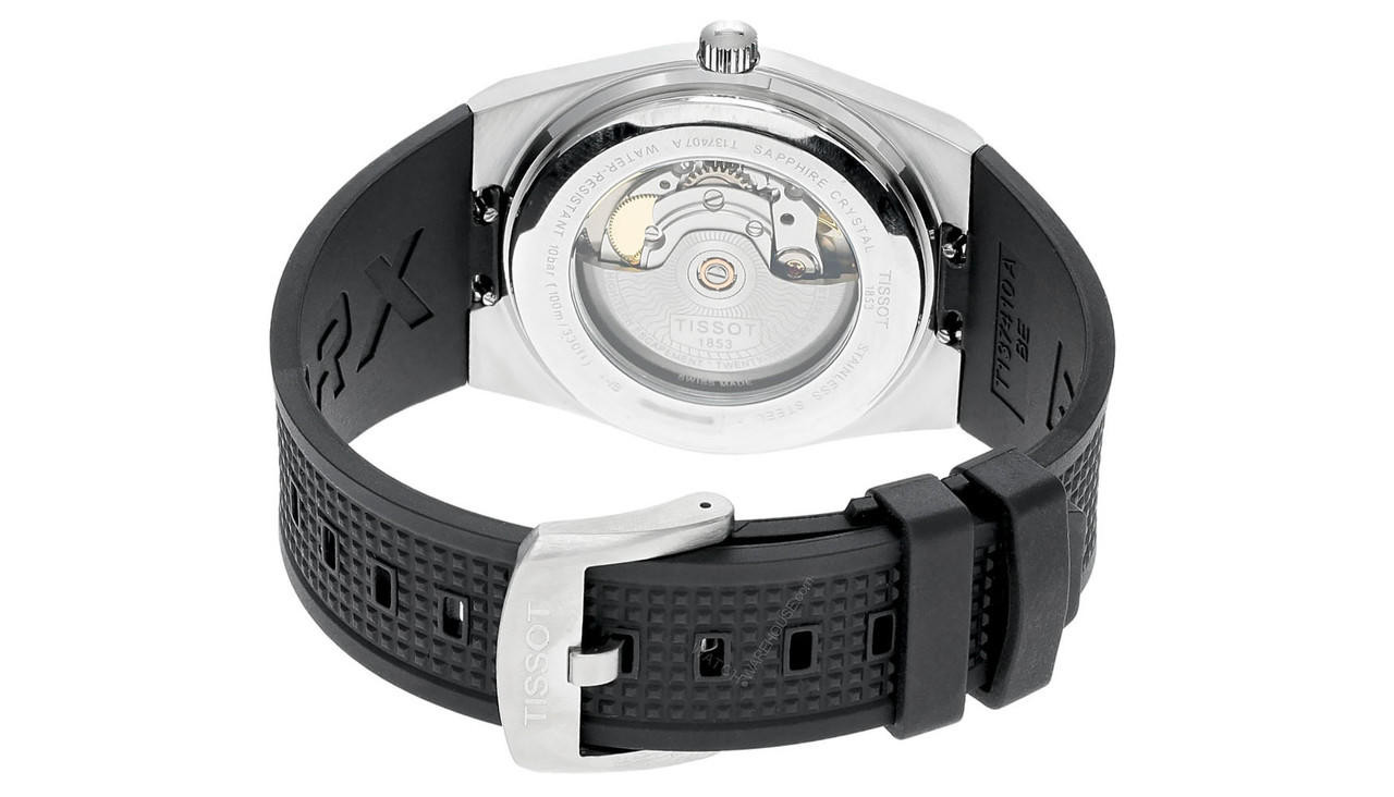TISSOT PRX 40MM Powermatic 80 Black Dial Rubber Men's Watch T137