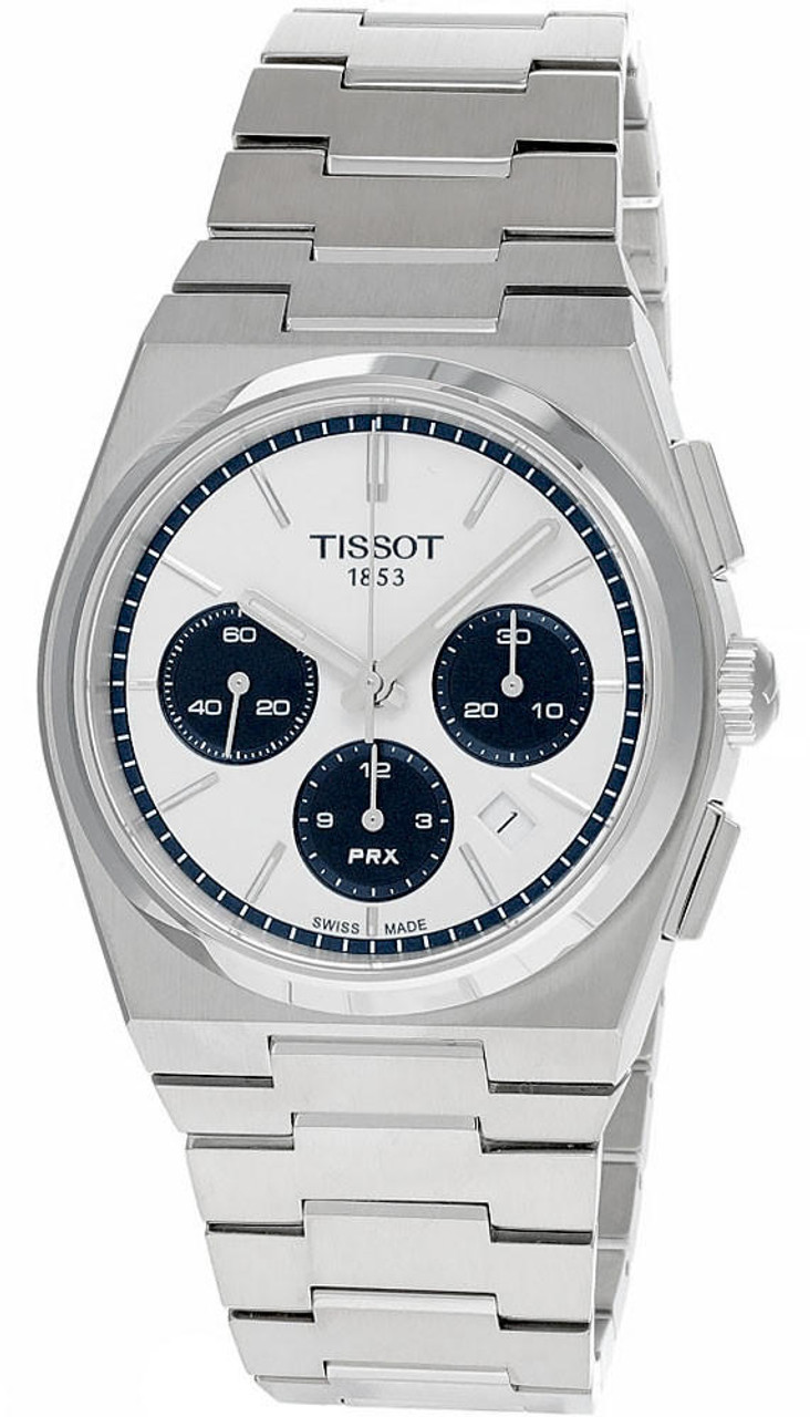 TISSOT PRX CHRONO 42MM SS AUTO White Dial Men s Watch T137.427.11.011.01