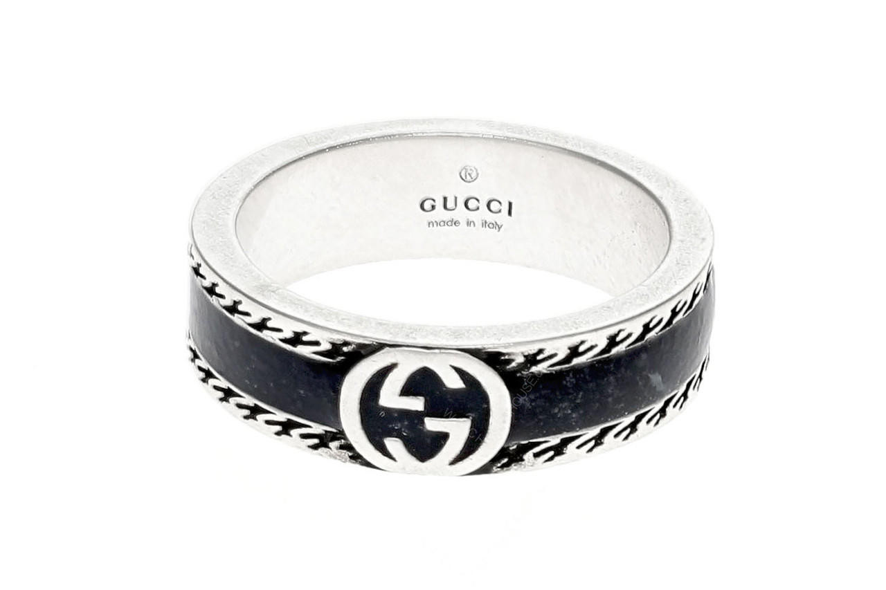 Gucci - Men - Sterling Silver and Enamel Pendant Necklace Silver