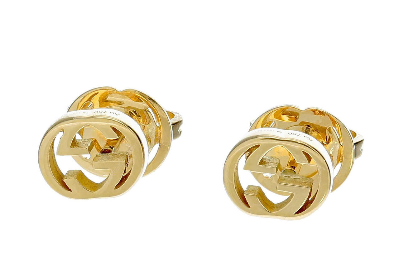Shop GUCCI Crystal heart earrings (661376 I6325 8096) by Sunflower.et