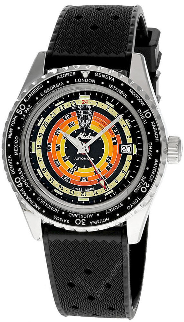 MIDO OCEAN STAR 200 BLACK DIAL BLACK STRAP MODEL M026.430.17