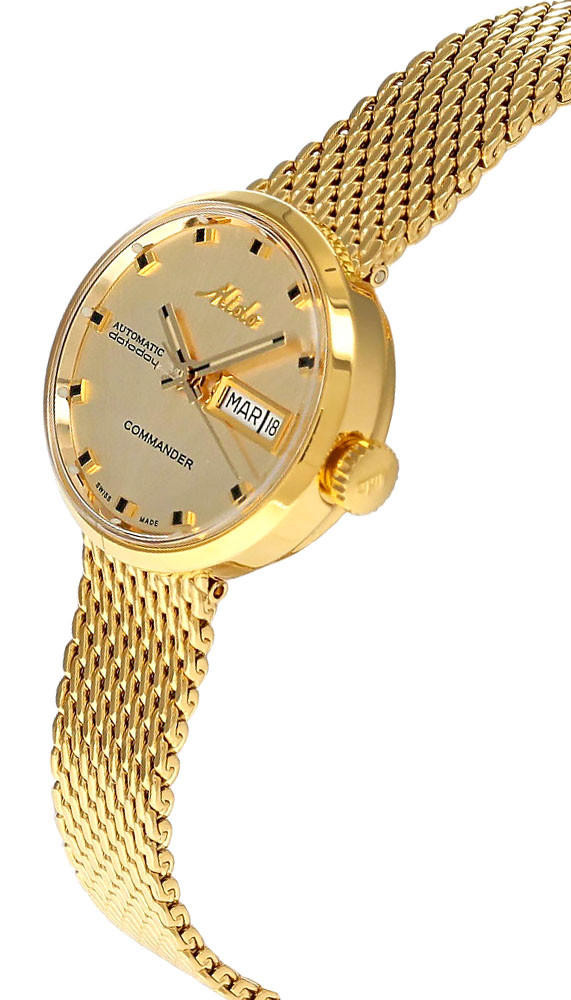 Mido Commander 1959 Automatic 23.5mm Gold SS Women's Watch M7169