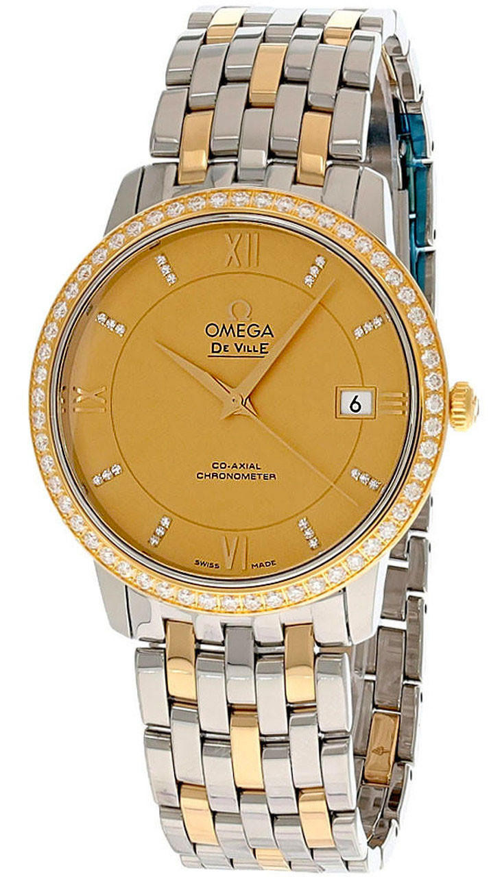 Omega De Ville Prestige Blue MOP Diamond Dial Ladies Watch  424.10.33.20.57.001 | eBay