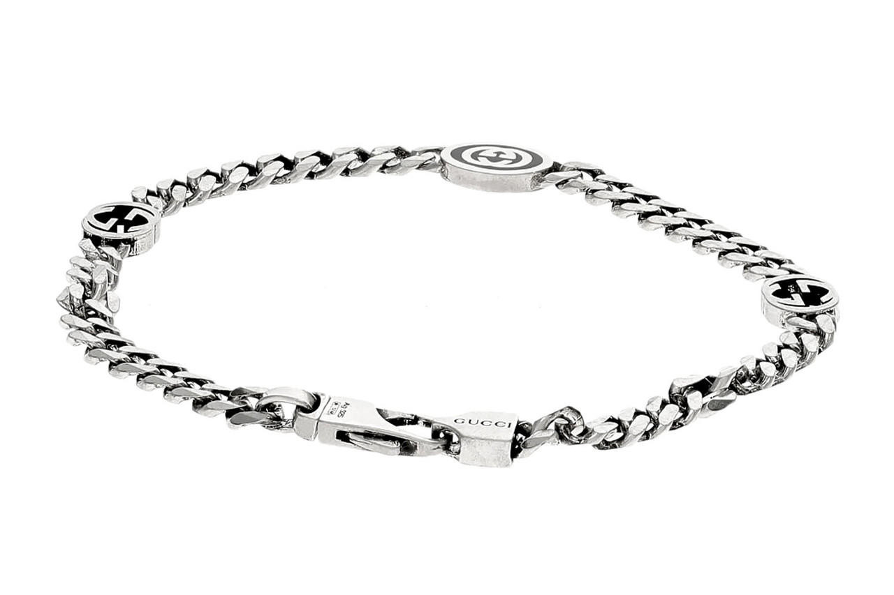 Gucci Men's Sterling Silver Chain Bracelet