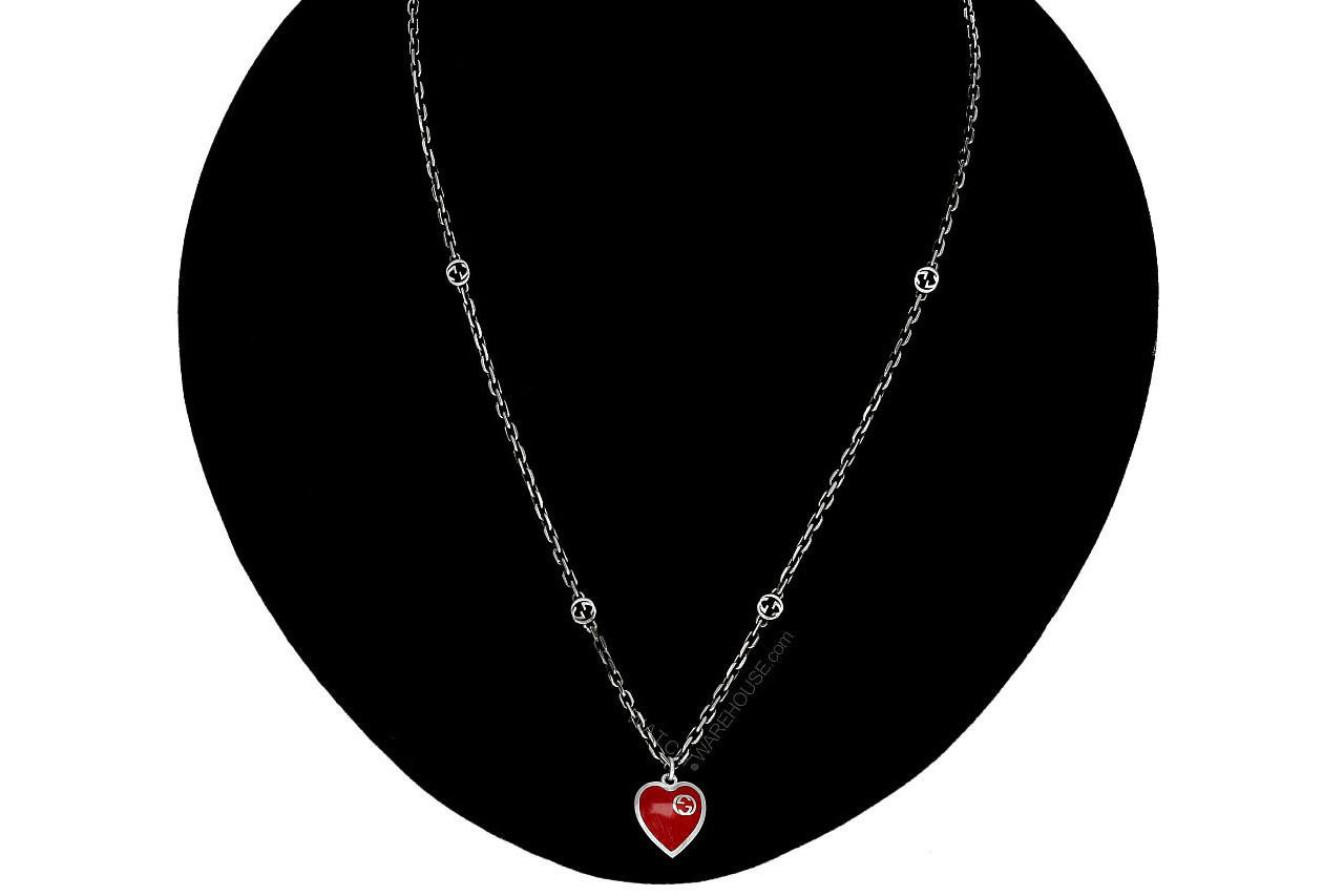 Gucci Necklace Silver Heart G 233963 J8400 8106 Ag 925 GUCCI Top Pendant  Chain Ladies Motif 40cm | eLADY Globazone