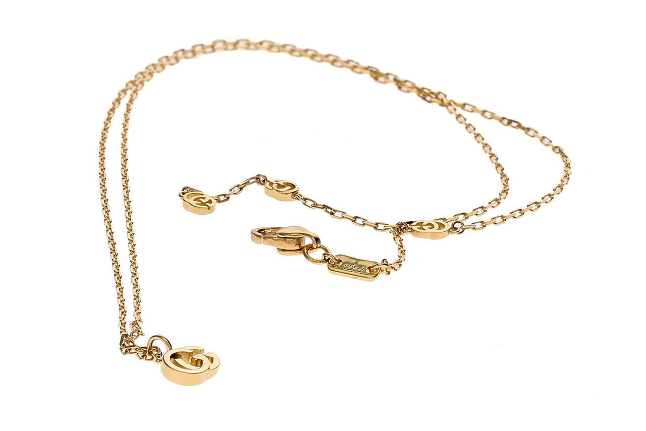 GUCCI GG Running 18K Yellow Gold Necklace YBB48163800100U Fast