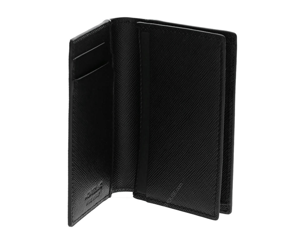 MONTBLANC Sartorial Black Leather Business Card Holder 113223, Fast & Free  US Shipping