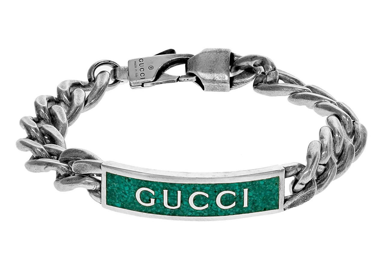 Gucci Double G Key Bracelet, Size 18, Silver, Silver
