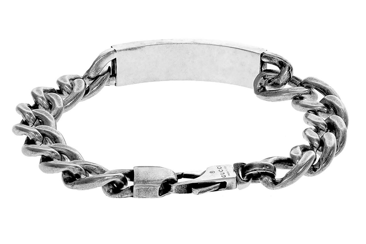 Gucci Sterling Silver and Enamel Chain Bracelet - Men - Silver Jewelry