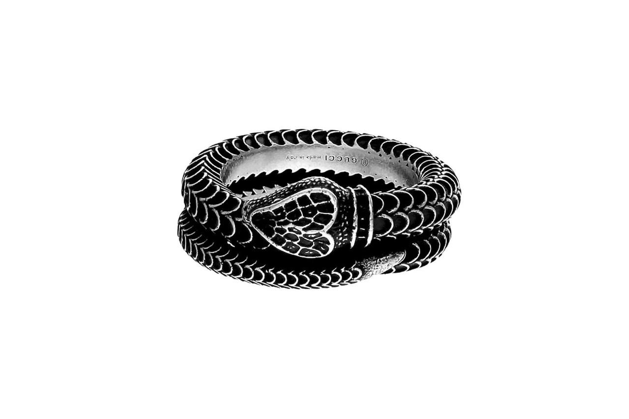 Gucci Men's GGard Snake Motif Sterling Silver Bracelet
