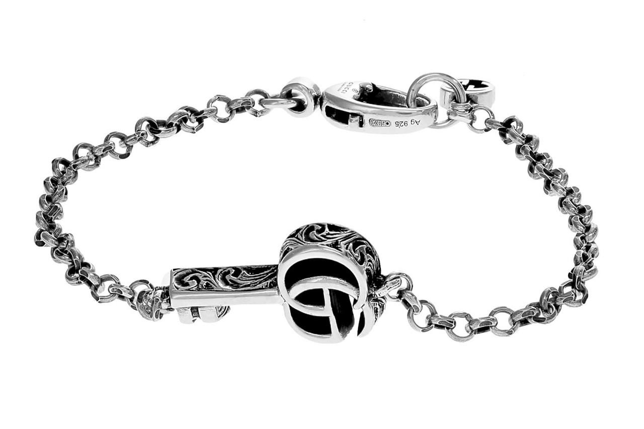 Silver Interlocking GG sterling-silver bracelet