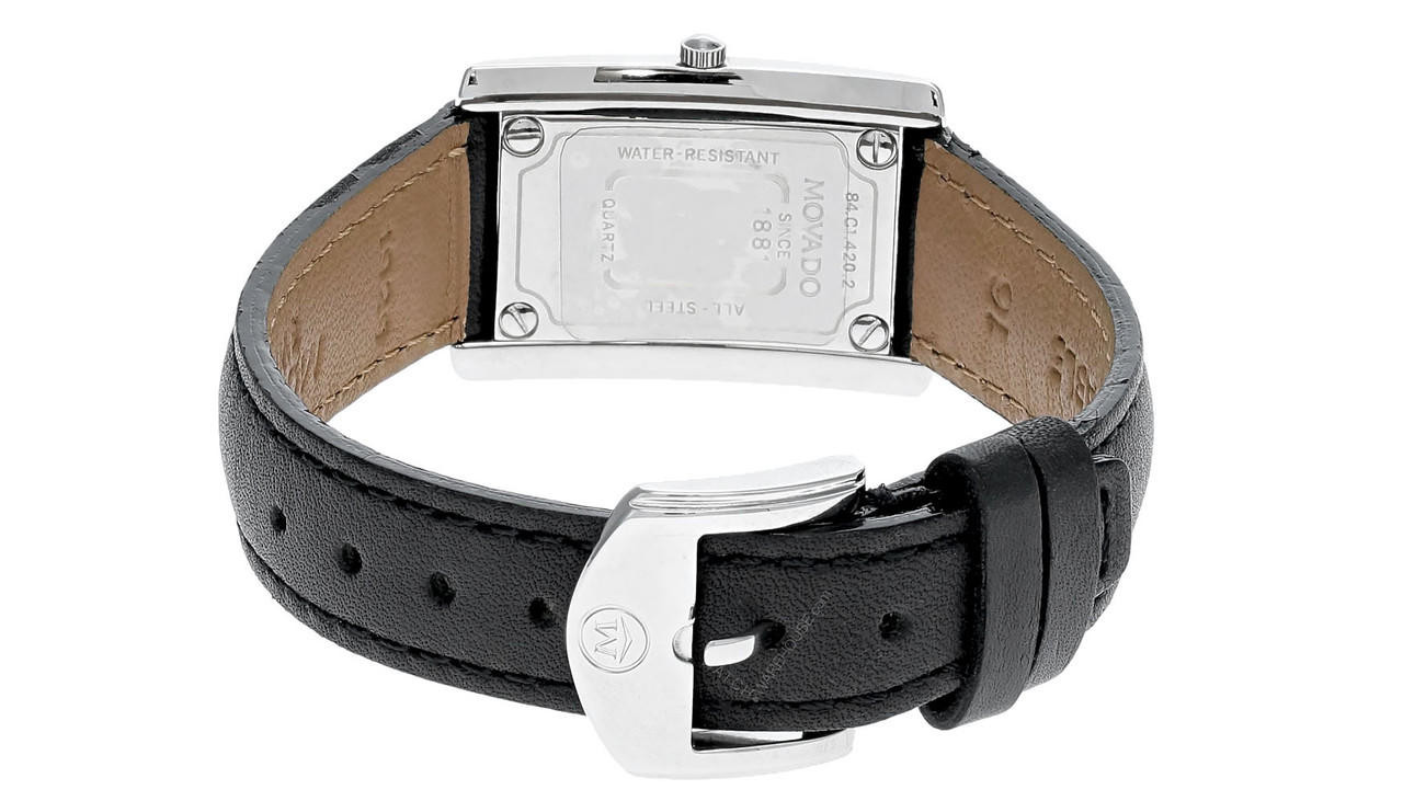 美品『USED』 Movado  84.C1.420.2 腕時計 クォーツ レディース【中古】 MOVADO La Nouvelle Gray Leather Strap Women's Watch 84.C1.420.2