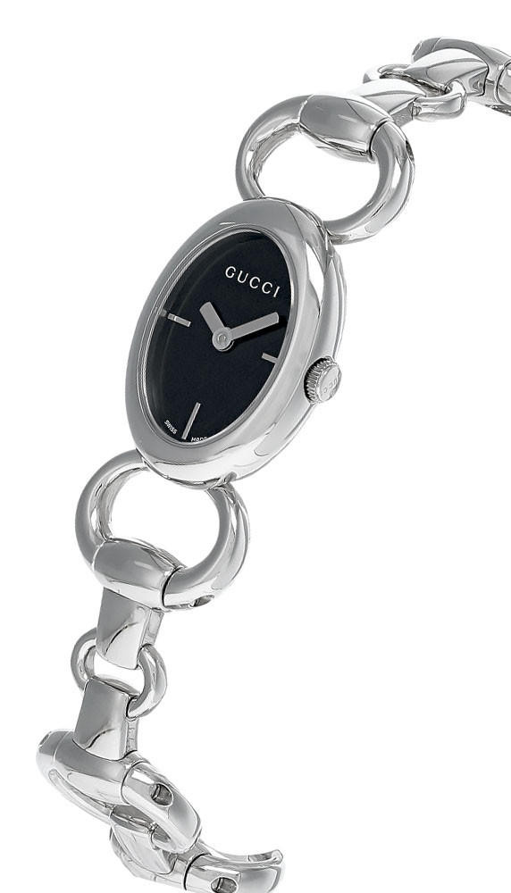 GUCCI 118 Tornabuoni Stainless Steel Black Dial Women display picture 1