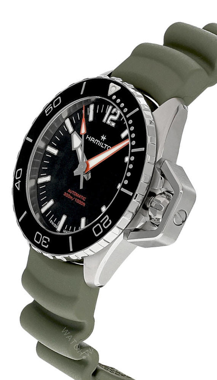 HAMILTON Khaki Navy Frogman 41MM AUTO Rubber Men's Watch H77455331