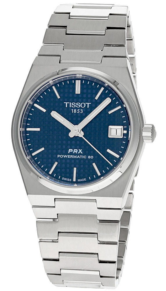 TISSOT PRX Powermatic 80 40MM SS Blue Leather Men's Watch T137
